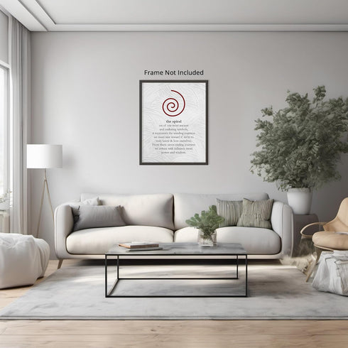 Posterizer 1 pcs-the spiral symbol-Spiritual Print-Motivational & Inspirational Art-Teachers & Classrooms-Gift For Buddhism Meditation philosophy ...